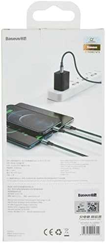 Baseus Rapid serijos Micro USB + Lightning + USB-C kabelis skirtas M+L+T 20W 1.5m – Žalias