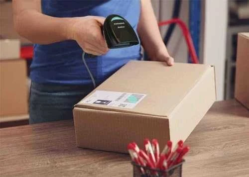 Datalogic brūkšninių kodų skaitytuvas naudojimo metu