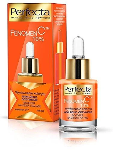 Perfecta Fenomen C 10% Booster Color balansuojantis, drėkinantis, maitinantis dieną ir naktį 15 ml