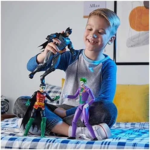 Spin Master Didelės Rinkinys 3in1 DC Comics didelės figūrėlės Betmenas, Robinas, Džokeris 30 cm