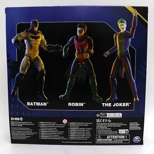 Spin Master Didelės Rinkinys 3in1 DC Comics didelės figūrėlės Betmenas, Robinas, Džokeris 30 cm
