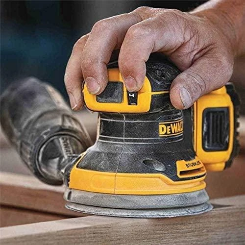 DEWALT akumuliatorinis bešepetėlinis ekscentrinis šlifuoklis DCW210P2 18V 125mm 2x5,0Ah