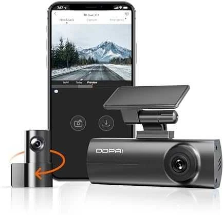 DDPAI N1 Dual 1296p + 1080p Dash Camera - vaizdo registratorius su galinio vaizdo kamera