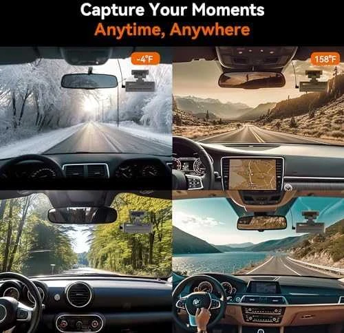 DDPAI N1 Dual 1296p + 1080p Dash Camera - vaizdo registratorius su galinio vaizdo kamera
