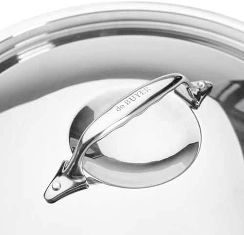 De Buyer puodo dangtis su metaline rankena