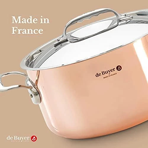 De Buyer Deep puodas su dangčiu, 8 l, Prima Matera