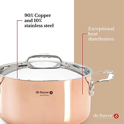 De Buyer Deep puodas su dangčiu, 8 l, Prima Matera