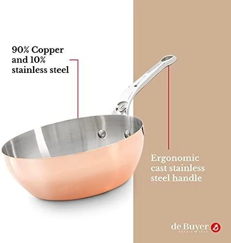 De Buyer Conical copper saucepan, 3.1 l, Prima Matera