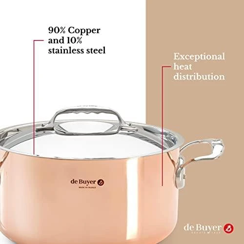 De Buyer Deep puodas su dangčiu, 7.5 l, Prima Matera