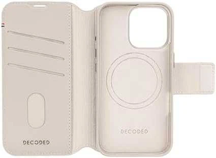 Decoded Leather Detachable Wallet MagSafe with Wallet Apple iPhone 16 Pro - dėklas telefonui rožinės spalvos