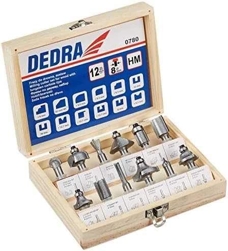 Dedra Rinkinys freza mediui 12 vnt 8mm