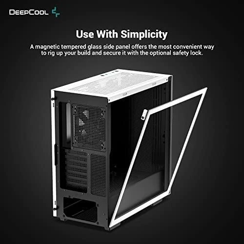 „Deepcool“ | VIDURINIS BOKŠTAS | CH510 | Šoninis langas | Baltas | Vidutinio dydžio bokštas | ATX PS2