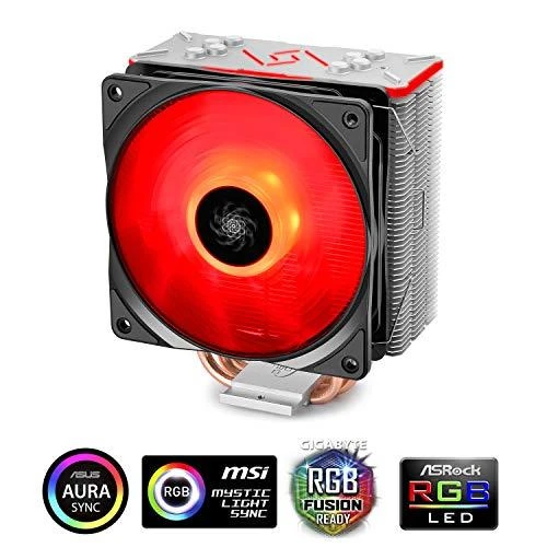 „Deepcool Gammaxx GT“ aušintuvas, 0,5 mm storio pelekai ir 4 šilumos vamzdžiai, 120 mm RGB ventiliatorius, „Intel /115x/1366/20XX“ ir „AMD AM x/FM x“ universalus, „Oro vėsintuvas“, „Intel 150W“, „AMD 140 W“