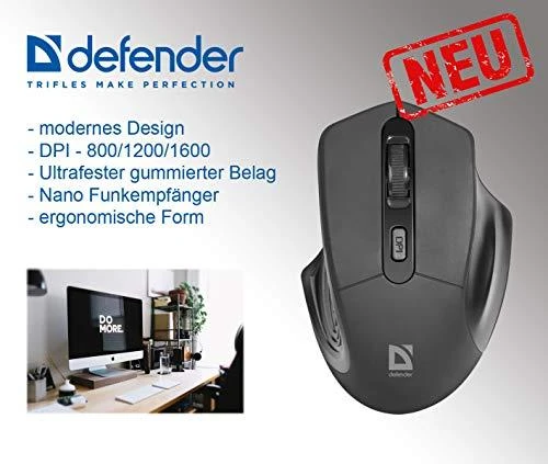 Optinė pelė - Defender Datum MB-345 1600DPI Juoda