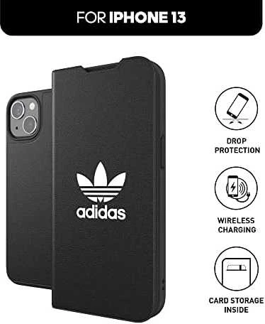 Adidas OR Booklet Dėklas BASIC Apple iPhone 136,1″ juodos spalvos baltos spalvos 47086