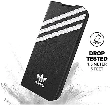 Adidas OR Booklet Dėklas PU Apple iPhone 13 Pro/ 13 6,1″ juodos spalvos baltos spalvos 47112