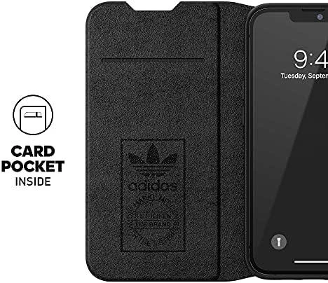 Adidas OR Booklet Dėklas PU Apple iPhone 13 Pro/ 13 6,1″ juodos spalvos baltos spalvos 47112