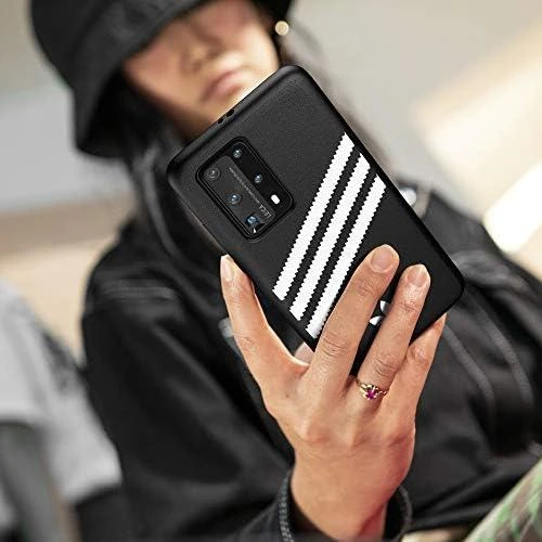 Dėklas Adidas OR Moulded PU SS20 Huawei P40 juodos spalvos baltas 39061