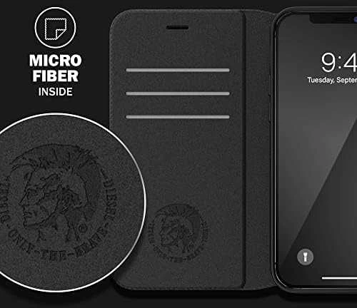 Diesel Booklet Dėklas Core Apple iPhone 12 12 Pro juoda-baltos spalvos juodos spalvos-baltos spalvos 42486