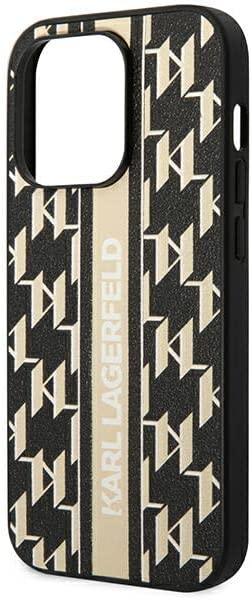 Dėklas Karl Lagerfeld KLHCP14LPGKLSKW iPhone 14 Pro 6.1" kieto dėklo ruda / ruda monograminė juostelė