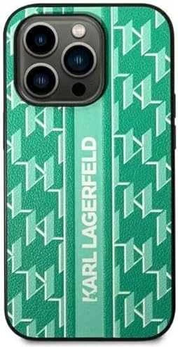Karl Lagerfeld Karl Lagefeld dėklas, skirtas iPhone 14 Plus 6,7 KLHCP14MPGKLSKN žalios spalvos kietas dėklas , skirtas Monogram Stripe