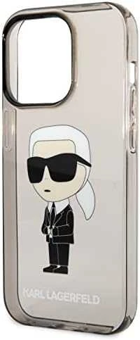 Dėklas Karl Lagerfeld KLHCP14XHNIKTCK IPHONE 14 PRO MAX 6.7 "Juodas/Juodas HARDCASE ICONIK Karl Lagerfeld