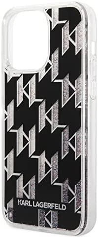 Karl Lagerfeld KLHCP14XLMNMK Apple iPhone 14 Pro Max 6,7″ kietas dėklas juodos spalvos Liquid Glitter Monogram
