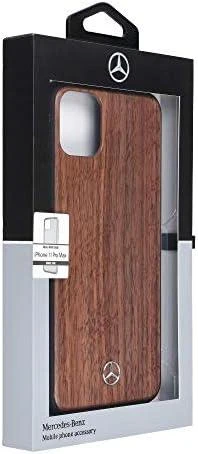 Mercedes Benz Apple iPhone 11 Pro Max Mercedes Hard dėklas Wood Line Walnut (MEHCN65VWOLB) rudos spalvos
