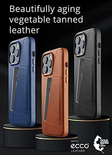 Mujjo odinis piniginės dėklas, skirtas iPhone 14 Pro Max - Juodas