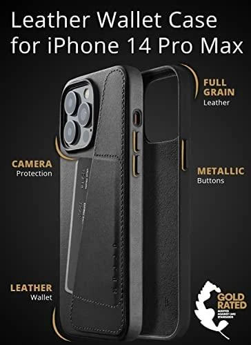 Mujjo odinis piniginės dėklas, skirtas iPhone 14 Pro Max - Juodas
