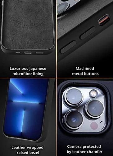 Mujjo Full Odinis dėklas with MagSafe for iPhone 14 Pro Max - Juodas