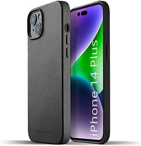 Troubadour Goods Mujjo Full Odinis dėklas - etui skórzane do iPhone 14 Plus/15 Plus kompatybilne su MagSafe (juodas)
