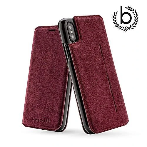 Dėklas Bugatti BookCover Parigi Phone X/Xs raspbery 29866