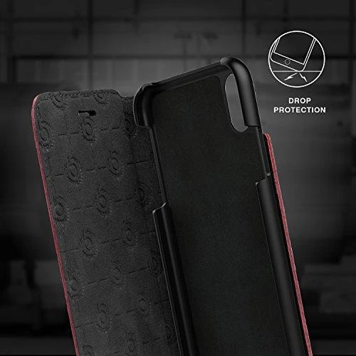 Dėklas Bugatti BookCover Parigi Phone X/Xs raspbery 29866