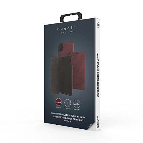 Dėklas Bugatti BookCover Parigi Phone X/Xs raspbery 29866