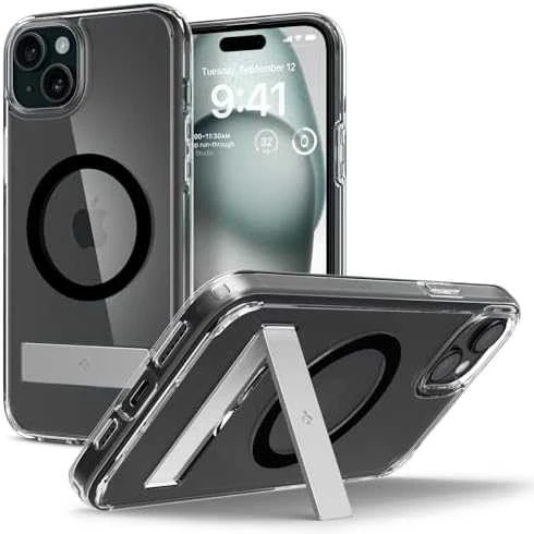 Spigen Ultra Hybrid S (MagFit) dėklas skirtas Apple iPhone 15 Plus, spalva - Juoda