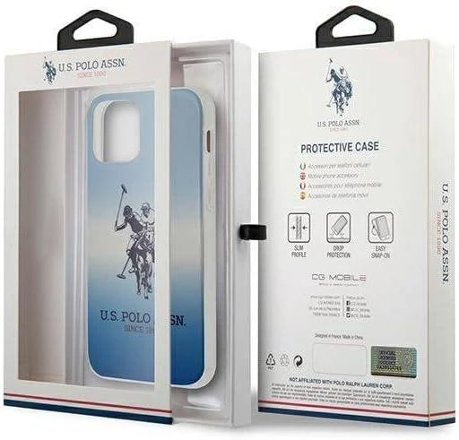 Dėklas „Us Polo Assn“ „US Polo USHCP12MPCDGBL“ „Apple iPhone 12/12 Pro 6,1“ mėlynas „Gradient Collection“