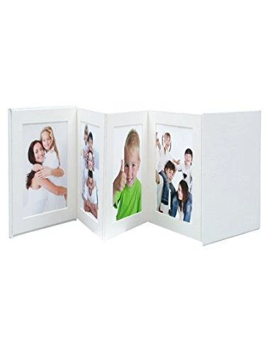 Nuotraukų rėmelis Deknudt Leporello baltas 8x10x15 odinis, 8 nuotraukoms A66DC18PH
