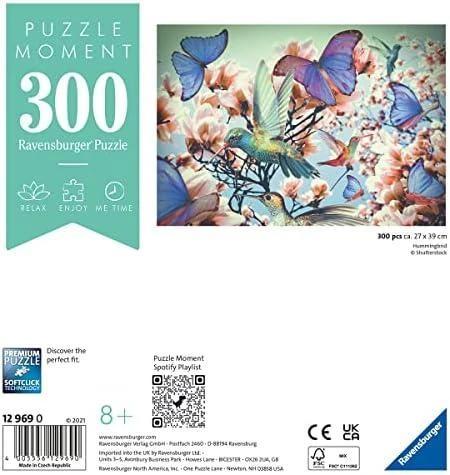 Ravensburger Dėlionė 300 vnt. - Kolibriai ir drugeliai
