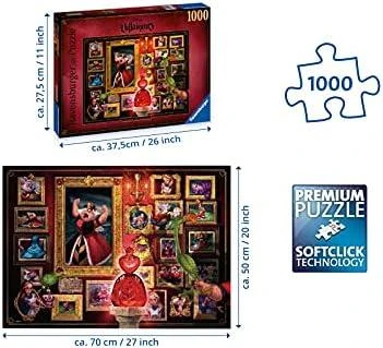 Ravensburger "Villainous" Dėlionė 1000 vnt. - Piktadarė: Alisa stebuklų šalyje