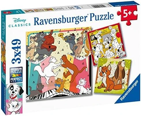 Ravensburger Dėlionė 3x49 vnt. - Disney personažai