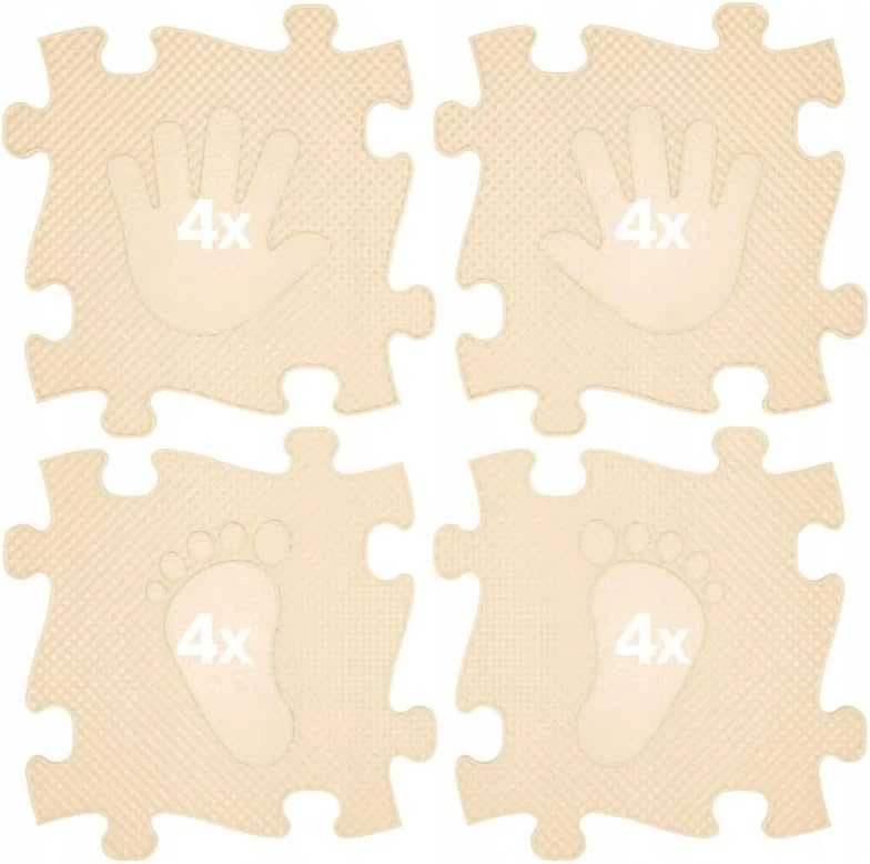 Askato grindų kilimėlis 16 vienetų Magic Set beige MFK-044-3
