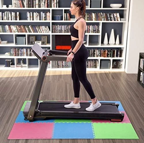 Sudedamas kilimėlis treniruotėms One Fitness MP10 žalias-mėlynas-raudonas, 60x60x1.0cm (9 dalių)
