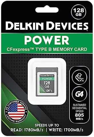 Atminties kortelė „Delkin CFexpress Power R1780/W1700“ (G4) 128 GB atmintis