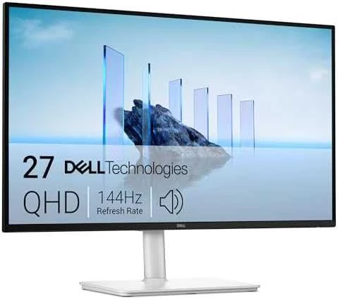 Monitorius Dell S2725DC, 27" QHD (2560x1440) IPS, 144Hz, 1ms, USB-C 65W, HDMI 2.1, DP, garsiakalbiai, reguliuojamas stovas
