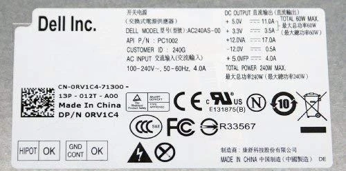 Maitinimo šaltinis serwerowy Dell 240W, slim (3WN11)