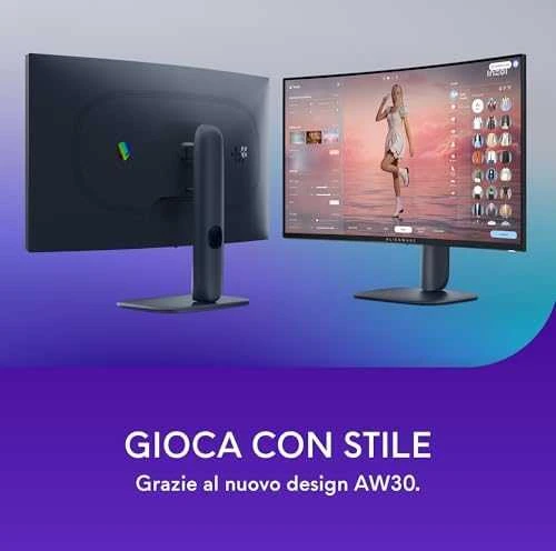 Žaidimų monitorius Dell Alienware Gaming AW3225DM /Išlenktas/VA 2560x1440/ 16:9 /180 Hz/ 1 ms/ 400cd/m2 /AMD FreeSyncTM/VESA AdaptiveSync/Juodas