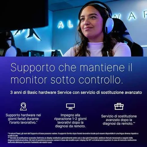 Žaidimų monitorius Dell Alienware Gaming AW3225DM /Išlenktas/VA 2560x1440/ 16:9 /180 Hz/ 1 ms/ 400cd/m2 /AMD FreeSyncTM/VESA AdaptiveSync/Juodas