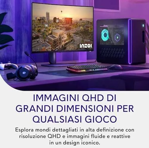 Žaidimų monitorius Dell Alienware Gaming AW3225DM /Išlenktas/VA 2560x1440/ 16:9 /180 Hz/ 1 ms/ 400cd/m2 /AMD FreeSyncTM/VESA AdaptiveSync/Juodas