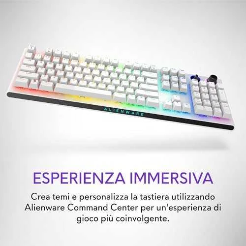 Dell Alienware Tri-Mode Belaidė klaviatūra žaidimams - AW920K - US (QWERTY) - Lunar Light